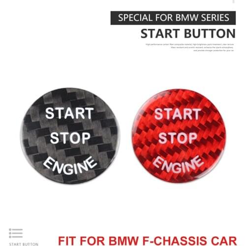 Carbon Fiber Car Styling Interior Engine Start Stop Button Cover Trim For BMW E60 E90 E91 E92 E70 E71 E72 F25 F26 F15 F16 X5 X6