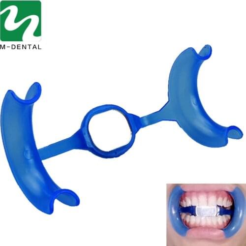Dental Materials Blue M Type Intraoral Cheek Retractor Teeth Whitening Mouth Opener Dentist Equipments With Mirror
