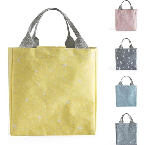 Spot Print Tote Thermal Bag Black Waterproof Oxford Beach Lunch Bag Food Picnic Bolsa Termica Women kid Men Cooler Bag New