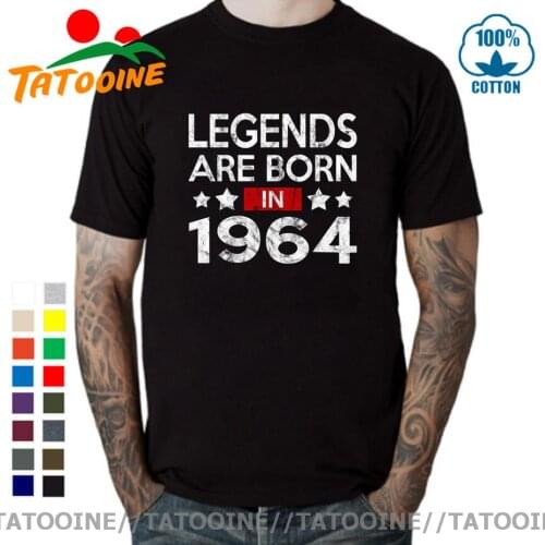 Tatooine Vintage 60s Clothing Legends are born in 1964 T shirts Retro Fathers day Gift T-shirt Dad 56th Year Birthday Tops Tees