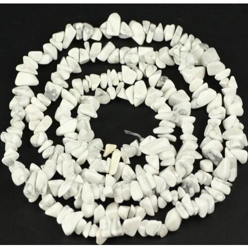 YHBZRET Natural Stone Beads Irregular White Turquoises Freeform Gravel Chip Beads For Jewelry Making 88cm Diy Fashion Bracelets