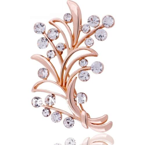 New Crystal Flower Brooch for Women Rhinestone Wedding Bouquets Made Of Brooches Wedding Brooches Jewelry Wholesale X0949