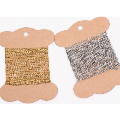 1 pack Stainless Steel Decorative Bulk Chains 1.2 1.5 2 2.5mm Necklace Bracelets Chains Extension Chain DIY Jewelry Findings