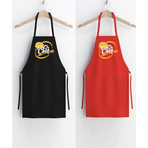 2 piece Kitchen Apron-Cook Apron-Kitchen Chef Apron Waitress Apron (chef Printed)