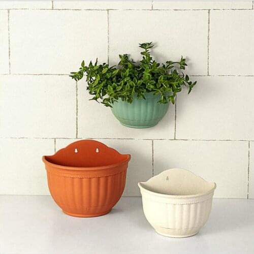 2PCS Flower Pot Balcony Garden Plant Basket New Removable Hanging Flower Pot Hooks Wall Pots Pail Iron Flower Holder Home Decor