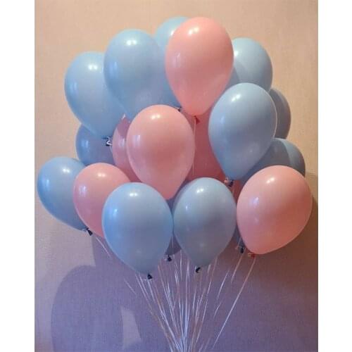 30pcs 10inch Pink Blue Latex Balloon Inflate Helium Air Ballon Wedding Valentines Birthday Party Decor Kids Baby Shower Supplies