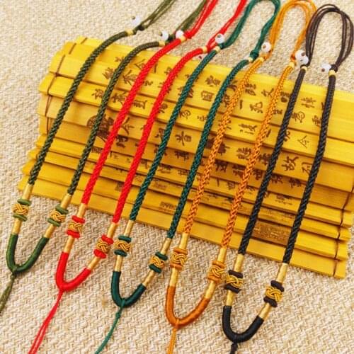 6Pcs Hand Woven Necklace Cord Woman DIY Necklace Jade Pendant Adjustable Rope Creative Handcraft Accessories Hanging Rope 3MM