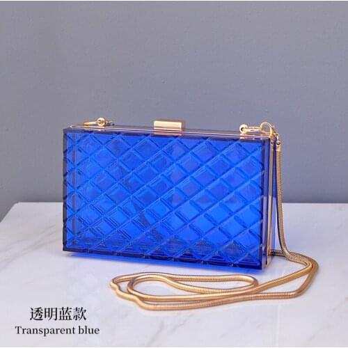Acrylic Bag Hand Bag Jelly Purse Square Transparent Clutch Bag for Women High-Quality Evening bag Party lipstick bag Handbag sac