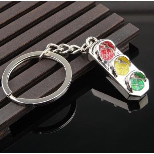 FREE SHIPPING by FEDEX 100pcs/lot hot selling metal traffic light keychain key chain