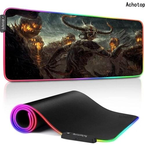 RGB Diablo Large Mouse Mat Anime Laptop Mouse Pad Notbook XXL Computer Keyboard Gaming Mousepad XL USB Gamer Play Mats PC Gamer