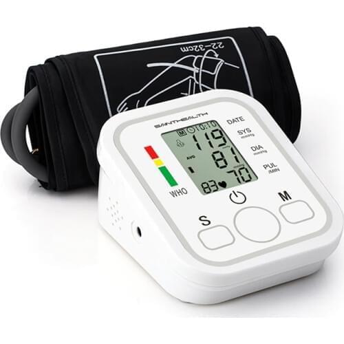 Home health care Pulse measurement tool Portable LCD digital Upper Arm Blood Pressure Monitor 1 Pcs Tonometer