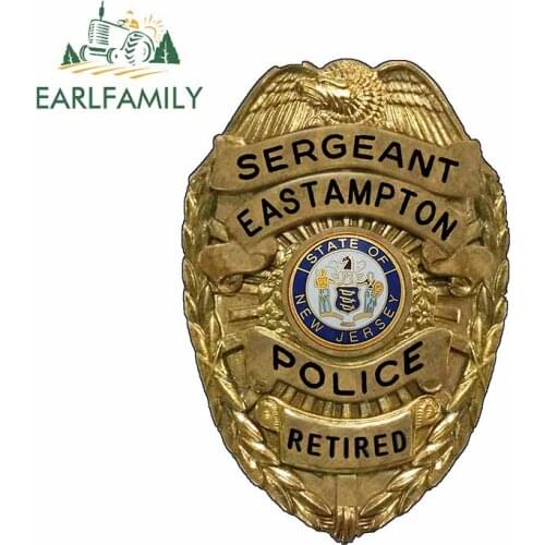 EARLFAMILY 13cm x 8.9cm For Police Creative Car Stickers Laptop Decals Campervan Vinyl Material Waterproof Occlusion Scratch