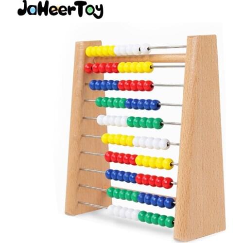 JaheerToy Math Toy Early Education Educational Intelligence Wood Disassembly Mathematics Learning Calculating Frame Montessori