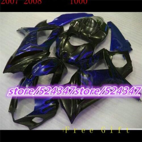 Bodywork fairing kit for Suzuki GSXR1000 07 08 blue black motorcycle fairings set GSXR1000 2007 2008