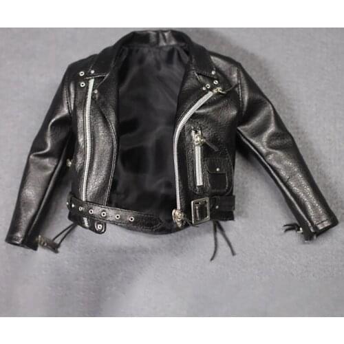 1/6 AS044 "Full body leather jacket mens clothing, "12" soldier uniform suit model