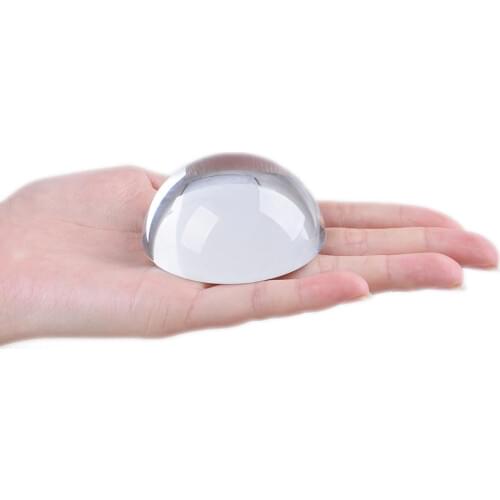 LS Large Magnifying Glass Paperweight Dome Magnifiers Semi Crystal Ball 60mm Home Decoration Accessories For Living Room