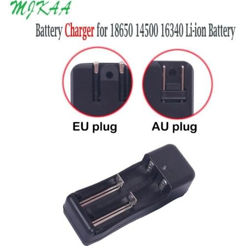 MJKAA New EU/US li-ion Battery Charger 2-Slot 3.7V 18650 16340 14500 18500 AA AAA Li-ion Rechargeable Battery charger