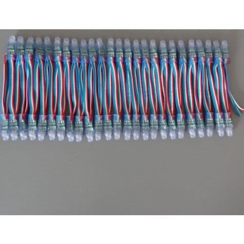 Mokungit 500pcs DC5V/12V 12mm F8 RGB LED Pixel Module Light NO IC IP68 waterproof RGB LED String