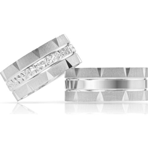 SILVERFONI 925 Sterling Real Silver Wedding Rings Set For Men And Women Luxury Jewelry Fashion Engagement Anniversary New Season