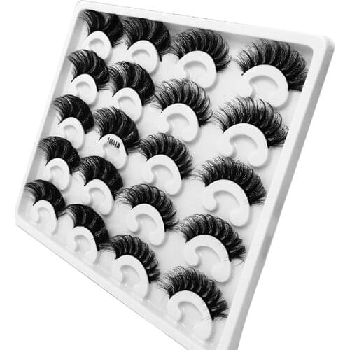 NEW 100pair Fluffy Mink Lashes Short Messy Wispy Natural Eyelashes 22mm-25mm Hamdmade Real 3D Mink Eyelashes Makeup False Lashes