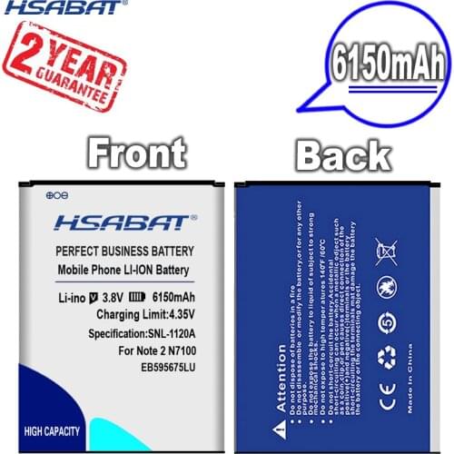 New Arrival 6150mAh EB595675LU Battery for Samsung Galaxy Note 2 N7100 E250 Note 2 LTE N7105 N7102 T889 L900 Verizon i605 note2