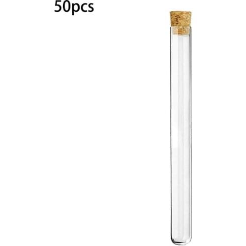 Plastic Test Tube with Cork Stopper Bead Storage Vial Containers K3KE