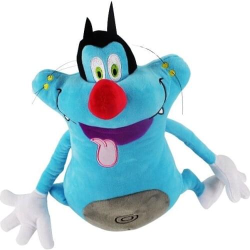 36cm Oggy And The Cockroaches French Cartoon Oggy Plush Doll Toy Fat Cat Oggy Stuffed Soft Animal Doll Toy Gift For Children