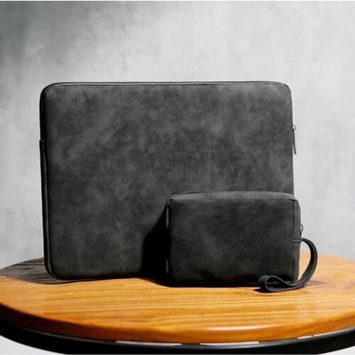 Portable Waterproof Laptop Case Notebook Sleeve 13.3 14 15 15.6 Leather For Macbook Pro Computer Bag HP Acer Xiami ASUS Lenovo