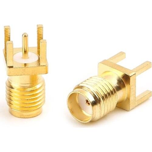 10pcs SMA Female Jack Solder PCB Board Mount RF Connectors Straight Adapter