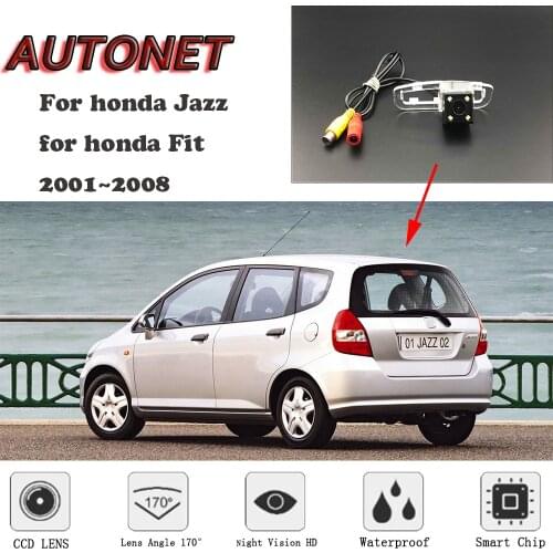 AUTONET HD Night Vision Backup Rear View camera For honda Jazz For honda Fit 2001~2008 CCD/license plate Camera