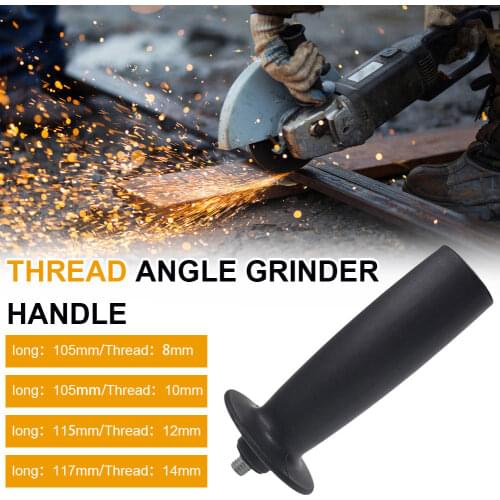 M8/M10/M12/M14 8mm/10mm/12mm/14mm Angle Grinder Handle Plastic Thread Auxiliary Side Handle for Angle Grinder Black