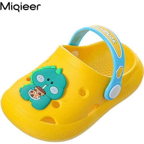 Kids Clogs Mules Summer Baby Boys Girls Sandals Cartoon Flat Heel Garden Beach Slippers Shower Flip Flop For Toddler Zuecos