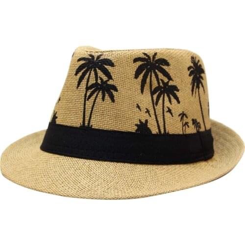 Leaf Tree Print Sun Hats For Women Men Unisex Summer Fashion Sunscreen Straw Cap Beach Casual Fisherman Hat Sombrero Hombre