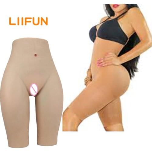 Silicone Fake Vagina Underwear Panties Men Penetratable Vagina Boxer Briefs for Crossdresser Transgender Shemale Gaff Soft Tits