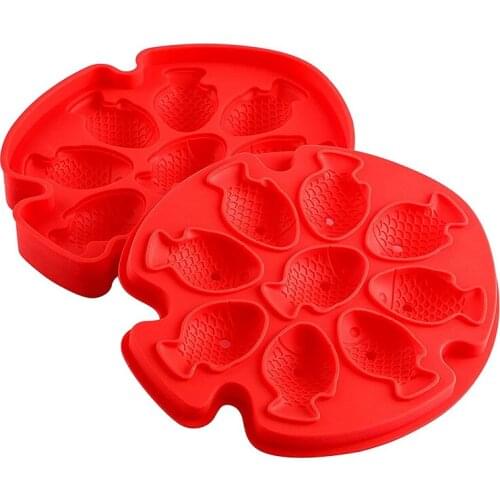 Silicone Ice Square Tray,Easy Release 3D Fish Ice Square Mold for Whiskey and Cocktail