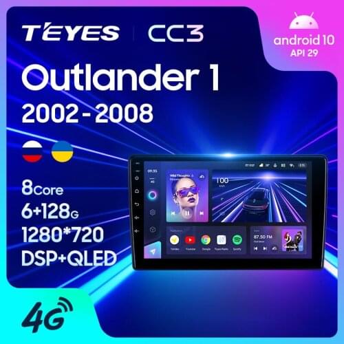TEYES CC3 For Mitsubishi Outlander 1 2002 - 2008 Car Radio Multimedia Video Player Navigation stereo GPS Android 10 No 2din 2 din dvd