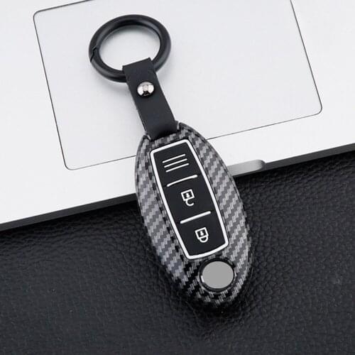 Carbon Fiber +Silicone Car Key Case Cover For Nissan Qashqai J10 J11 X-Trail t31 t32 kicks Tiida Pathfinder Murano Note Juke