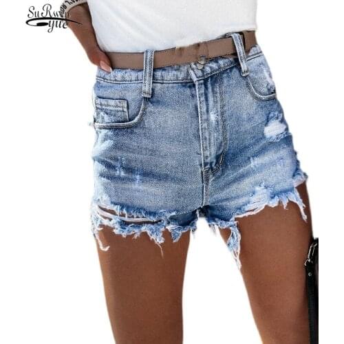High Waists Plus Size Sexy Hole Shorts Women Chic Hot Ladies Harajuku Bottom Fashion Casual Summer Cool Denim Booty Shorts 15310