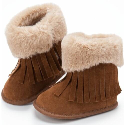 2020 Winter Newborn Tassel Baby Girl Shoes Booties First Walkers Casual Infant Toddler Shoes Baby Snow Boots zapatos bebe