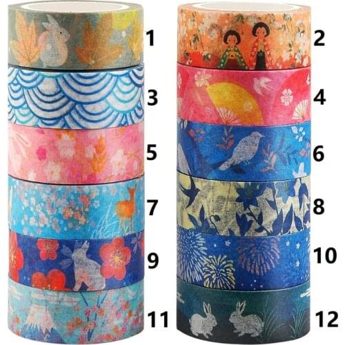1pc Masking Washi Tape Collection for Arts and DIY Crafts, Scrapbooking, Bullet Journal, Planner, Gift Wrapping