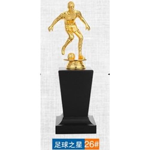 1 pcs The Trophy gold plated footabll soccer basketball volleyball rider runner golf non magnetic Trophy medal badge sport gift