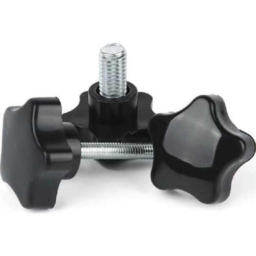 10PCS M6 M8 M10 Thread Star Shaped Head Thread Clamping Screw Bolt Knob For Industry Equipment Plastic Carbon Steel