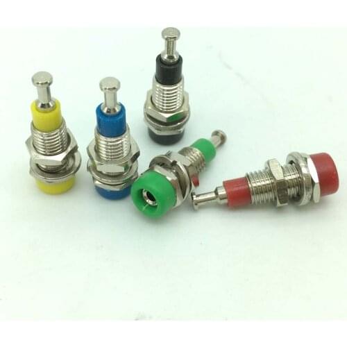 1 pcs colors 2MM Banana socket 2mm binding post Panel Jack Adaptor Connector Pure Copper High Voltage Power Supply Terminal