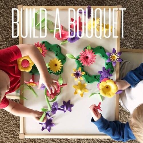 46/98/148pcs DIY Pop Beads Flower Toys for Girls Boys Flower Arrangement Garden Toy Educational Toys for Children GYH