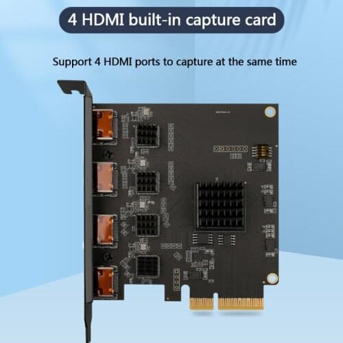 Acasis Quad Capture Card 4 Channel PCIe Video Capture Card 1080P 60FPS Capture Device for Multi-Channel Video Recording