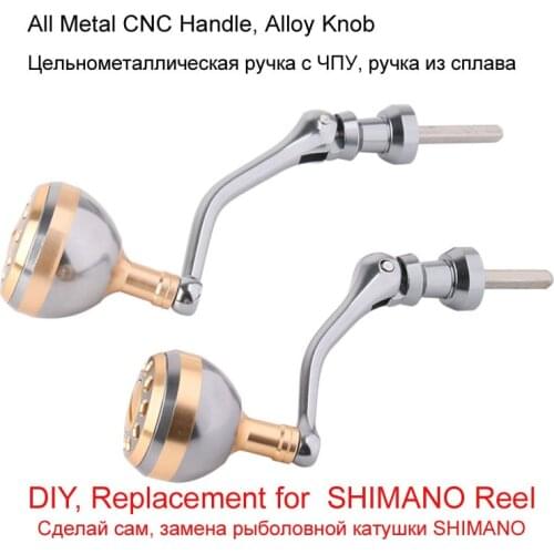 All metal Reel DIY Repair Handle Replacement Power Handle Alloy Knob Fishing Reel Handles For SHIMANO Spinning Reel Rocker Arm