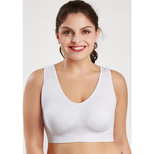 Girl Plus Size Brassiere Fashion Bras For Women Double Layer Large Size Seamless Bralette Rimless No Trace Sports Bra