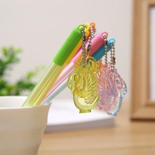 New Korean students study stationery, candy, Swan Pendant, neutral pen office articles, black signature pen student supplies