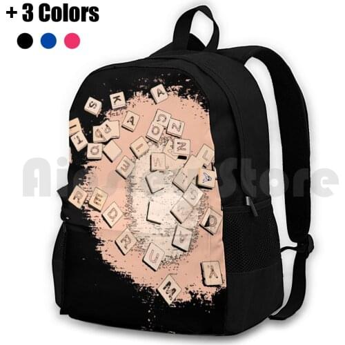 Scrabble Red Rum Outdoor Hiking Backpack Riding Climbing Sports Bag Red Rum Word Play Words Murder Scrabble Board Games Games