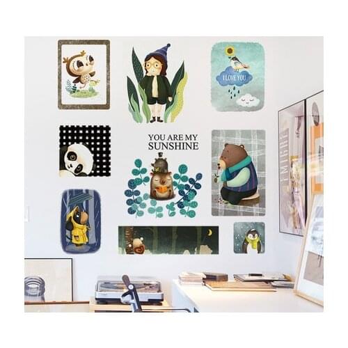 Modular Painting Nordic Style Poster PVC Wall Sticker Pictures for Living Room Bedroom Wall Decals Mural Art